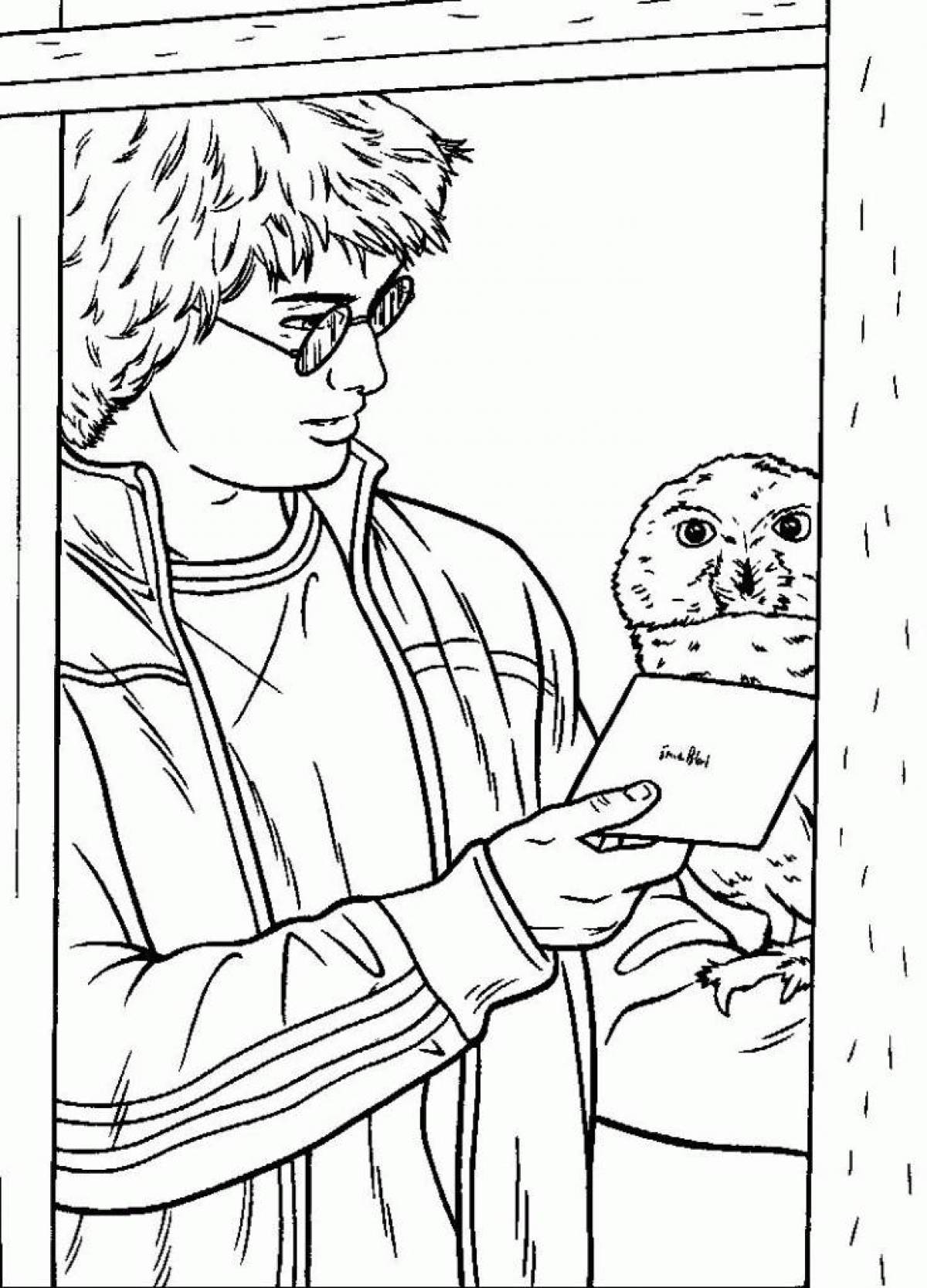 Charming harry potter coloring book for kids