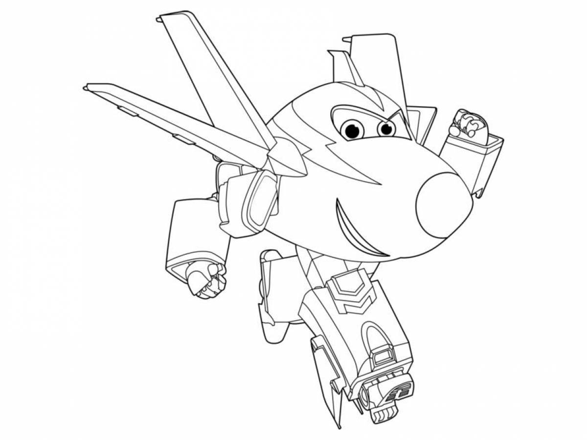 Awesome super wings coloring pages for kids