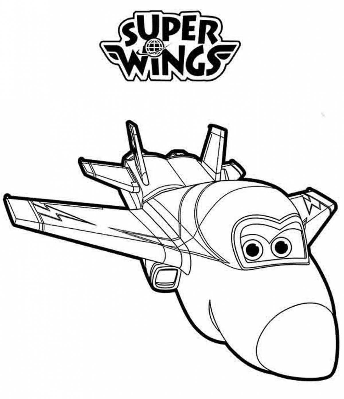 Incredible super wings coloring book for kids