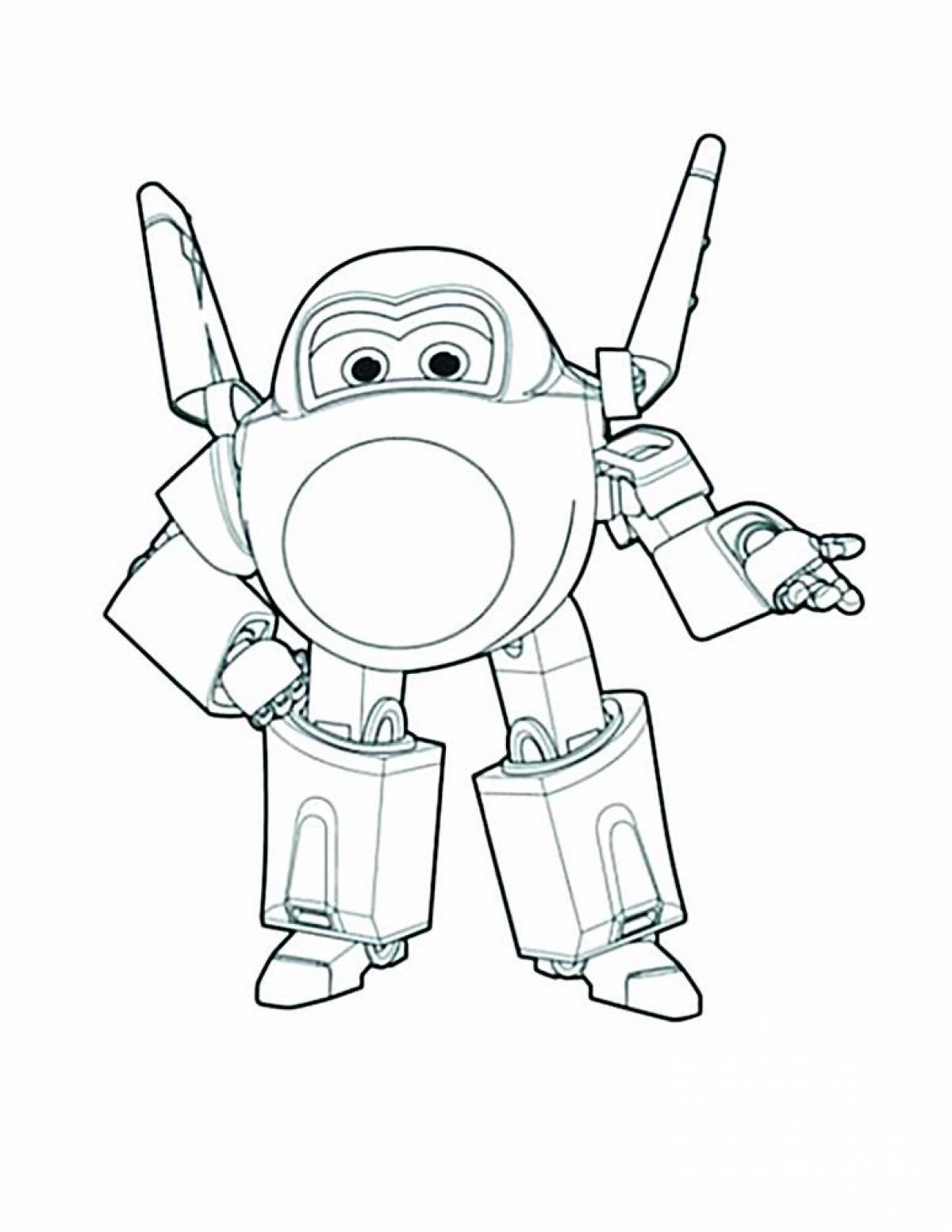 Live coloring super wings for kids