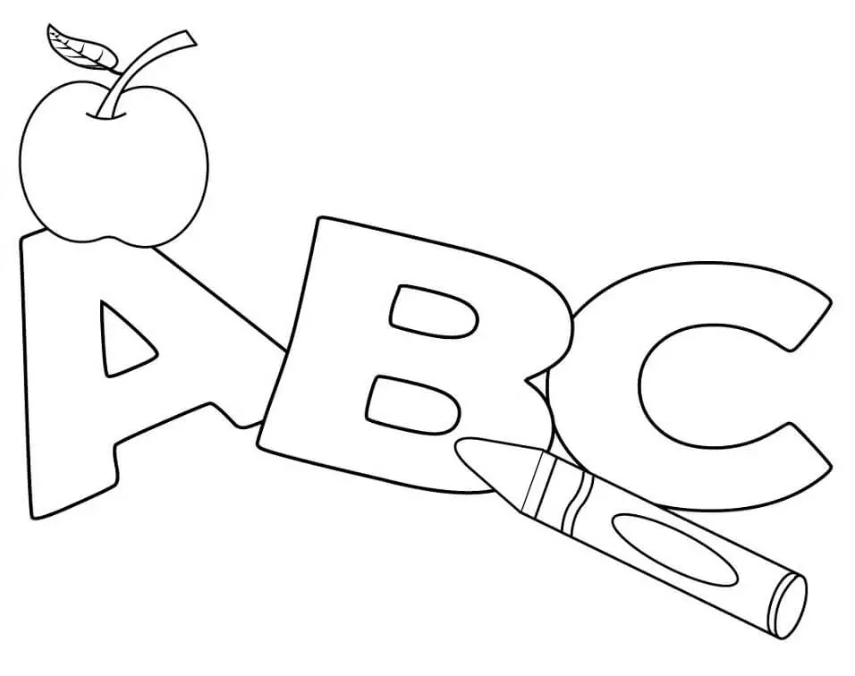 Color-frenzy alphabet coloring page for children grade 2