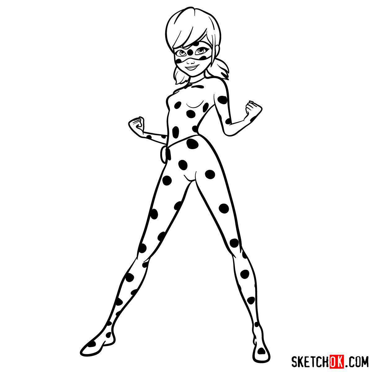 Funny ladybug and super cat coloring pages for kids