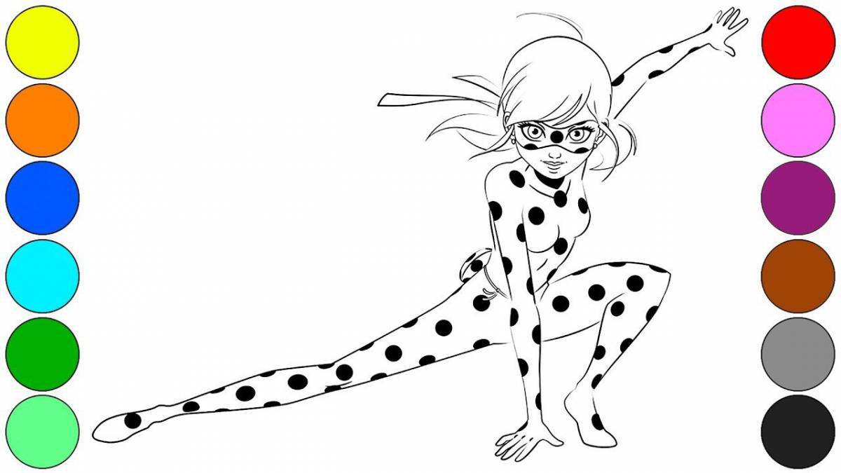 Cool ladybug and super cat coloring pages for kids