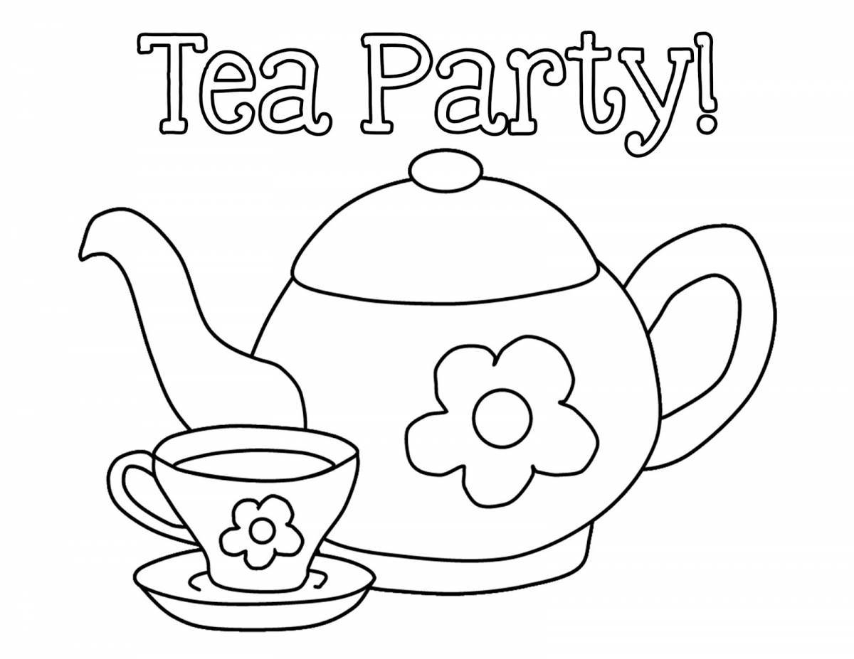 Glorious tea coloring page