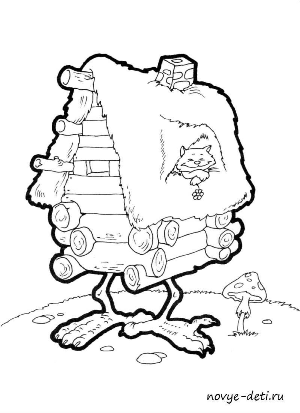 Exotic hut coloring page
