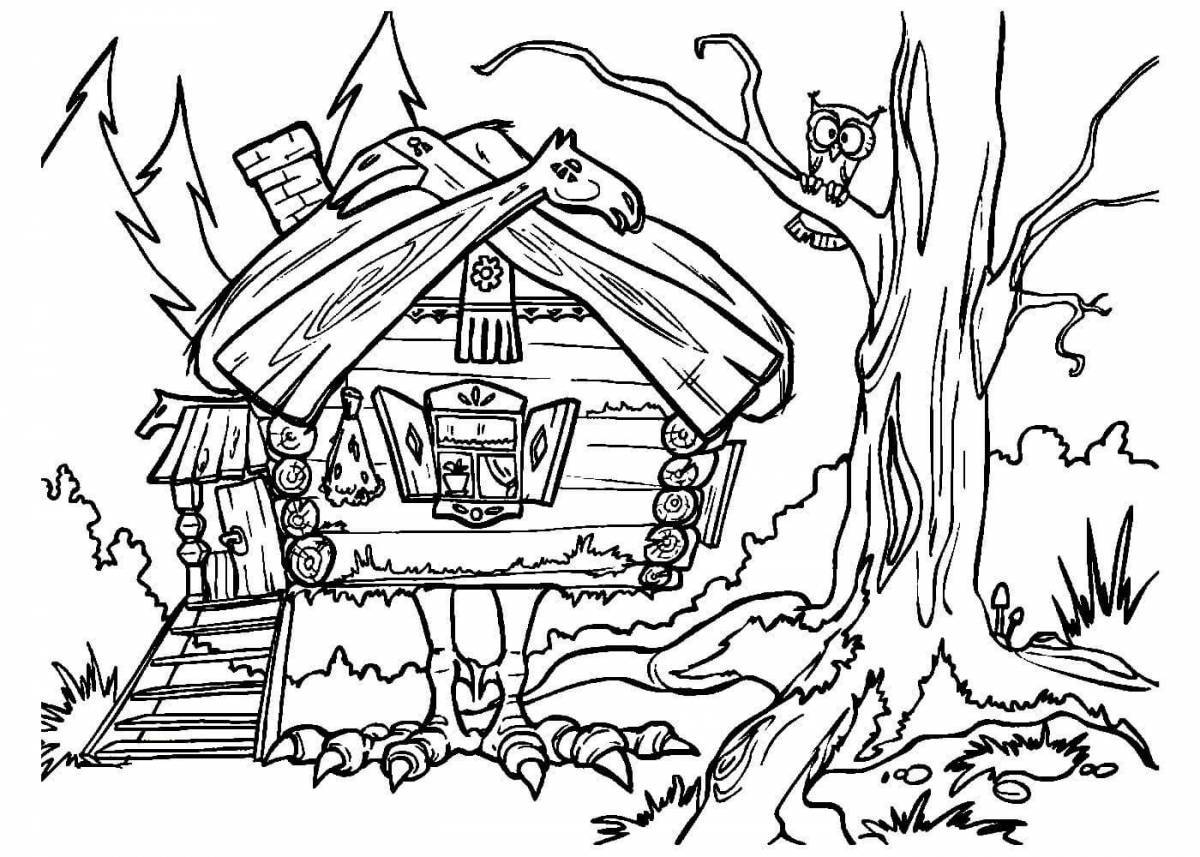 Coloring page gorgeous hut