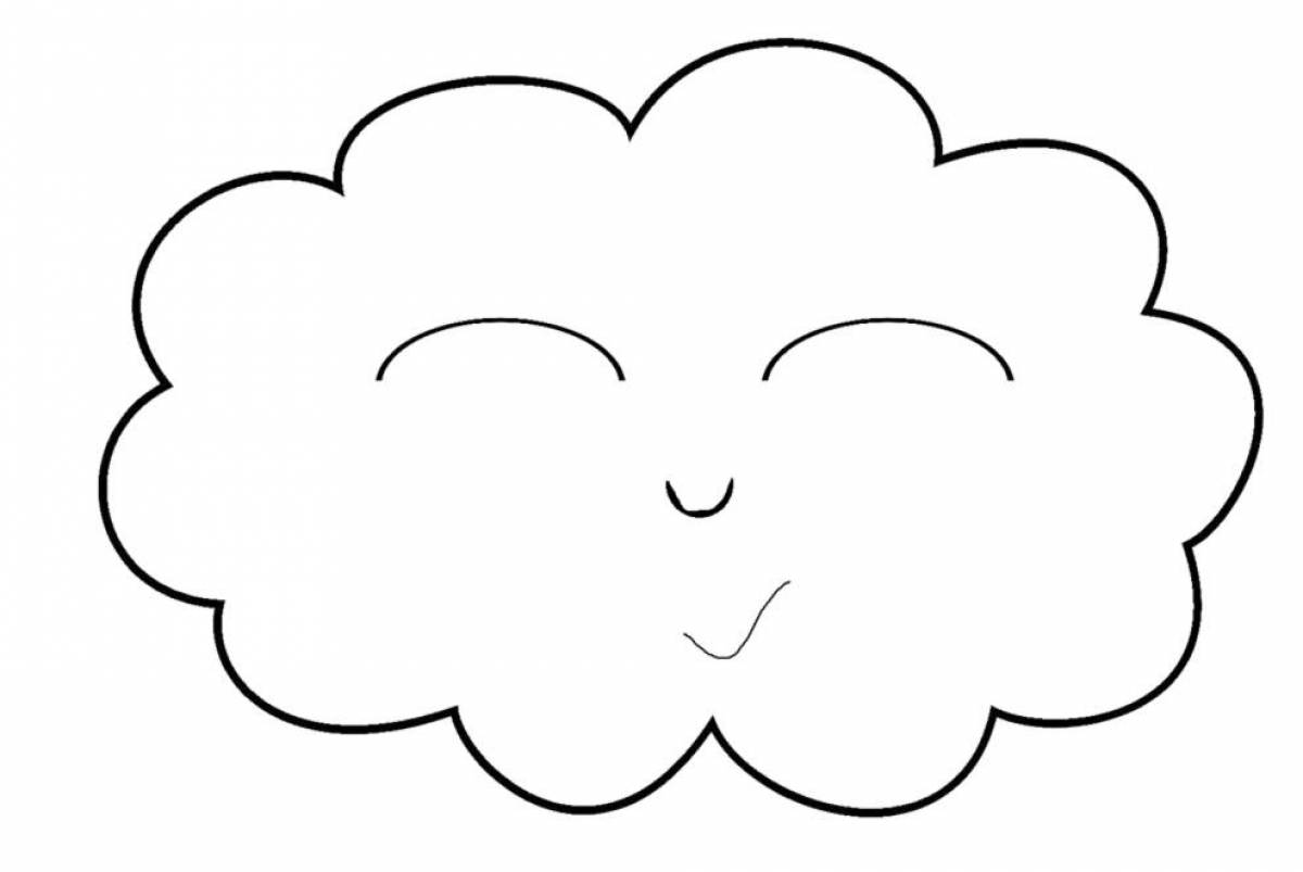 Joyful little cloud coloring book