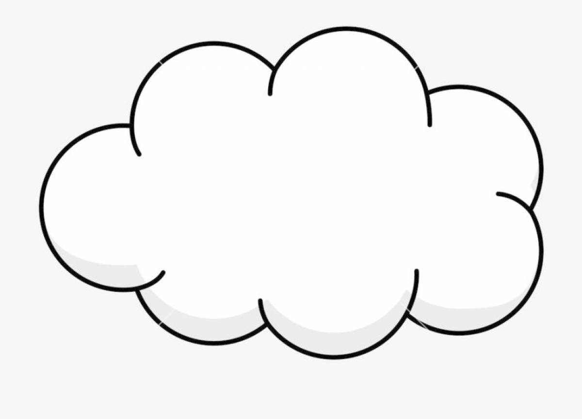 Small cloud coloring page