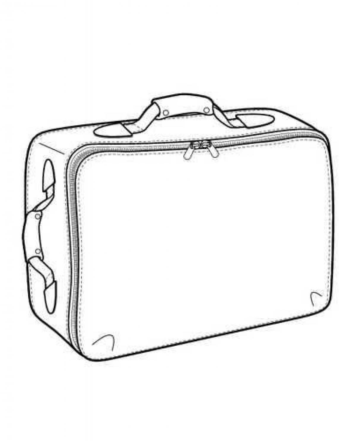 Exquisite suitcase coloring page