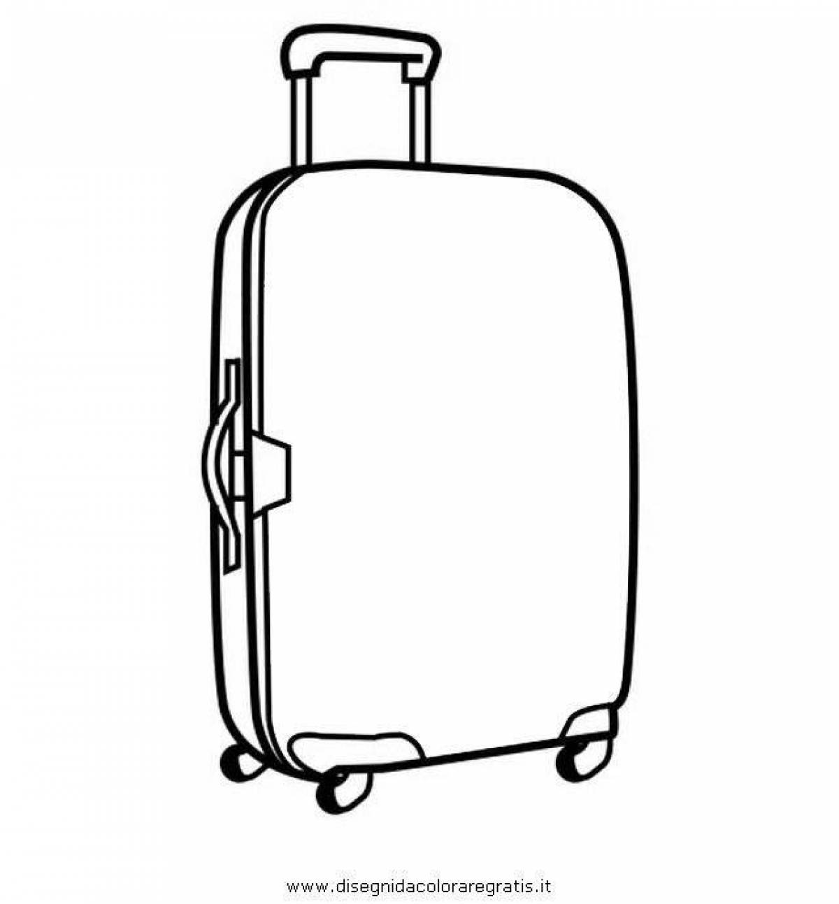 Adorable suitcase coloring page