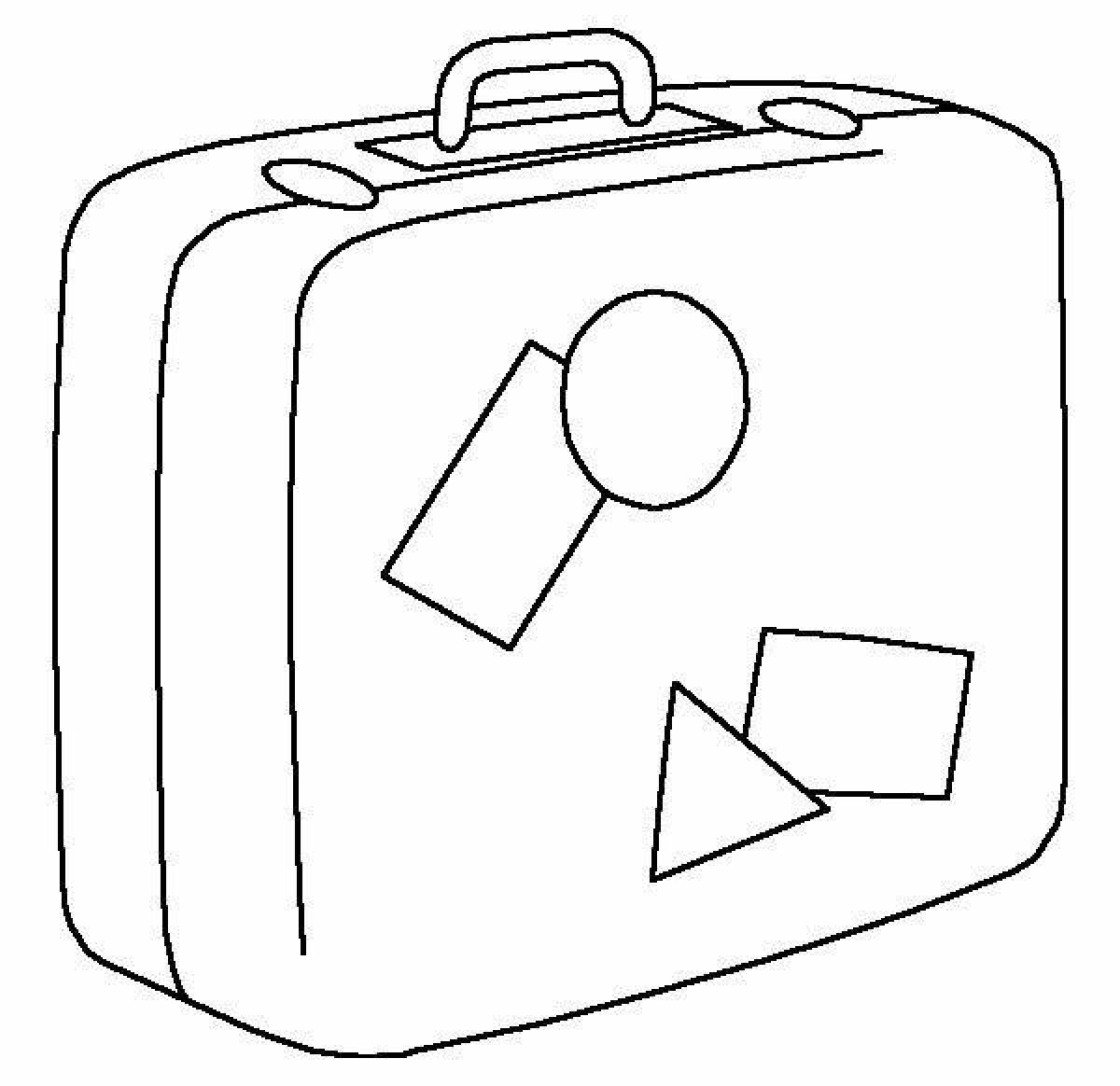Sweet suitcase coloring page