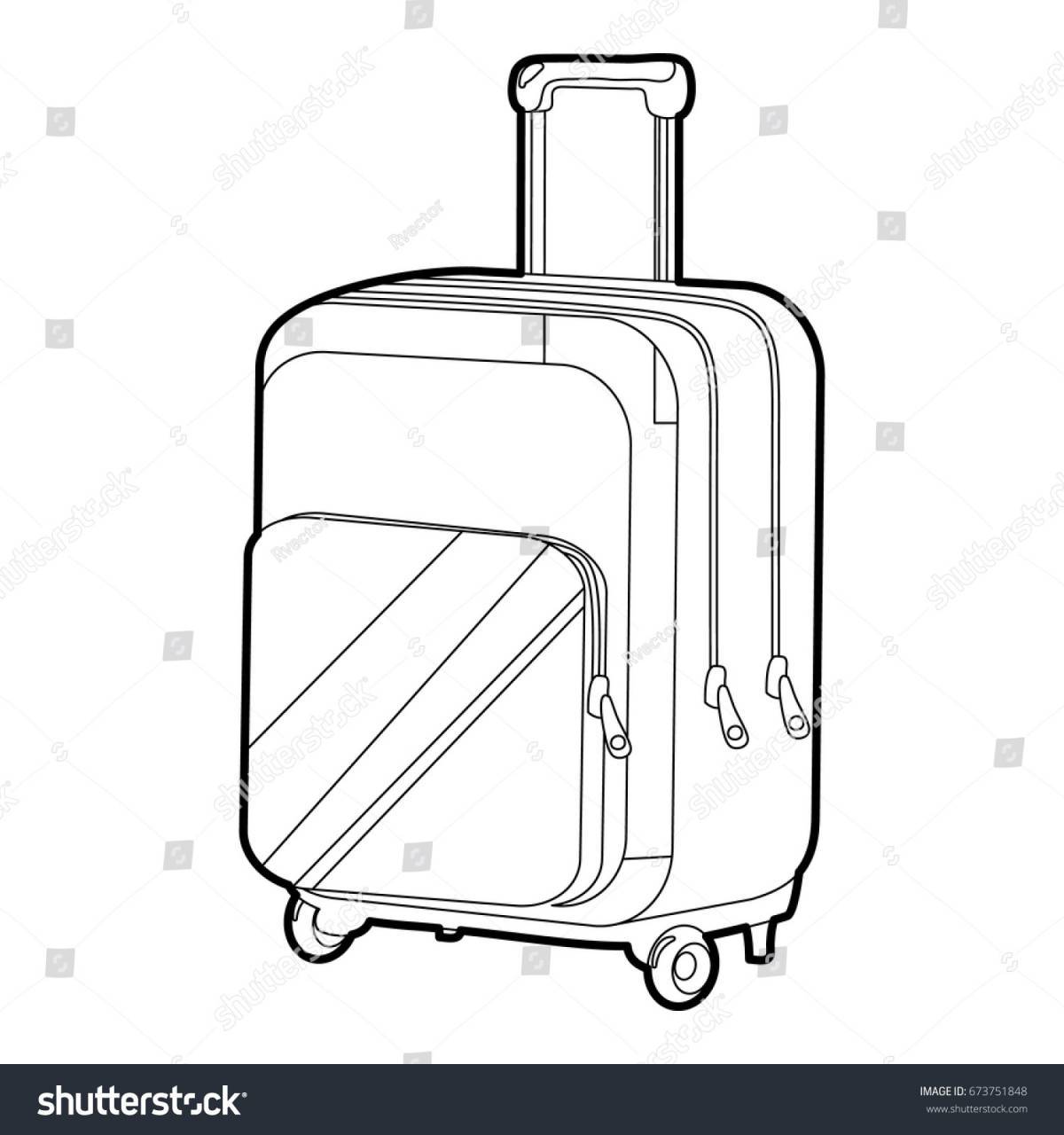 Fancy suitcase coloring page