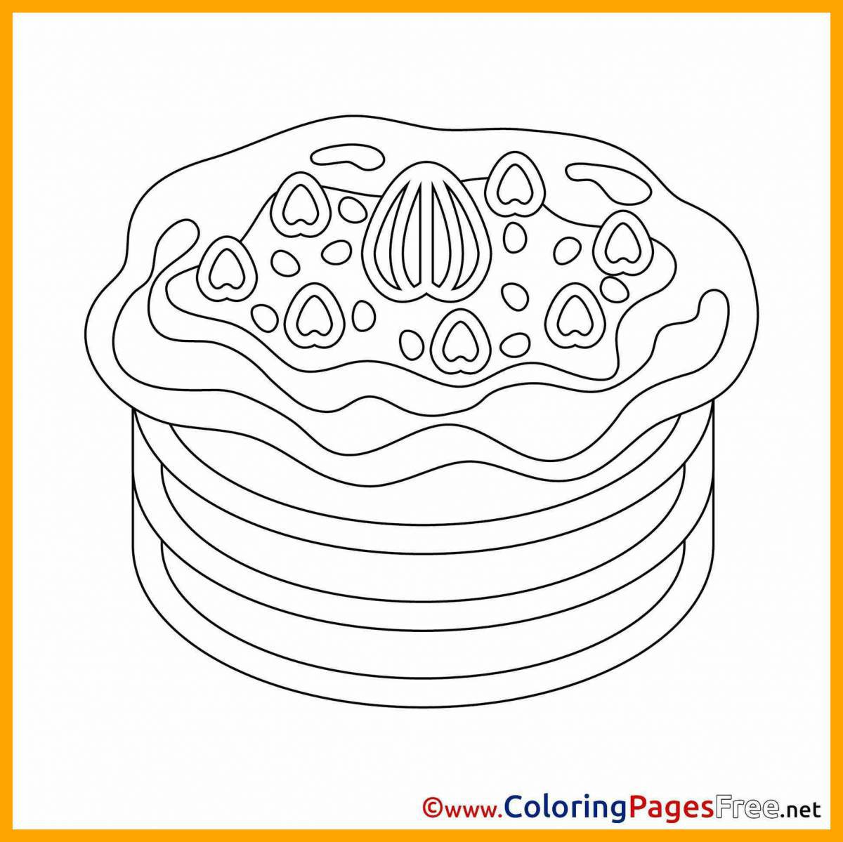Delicious pancakes coloring page