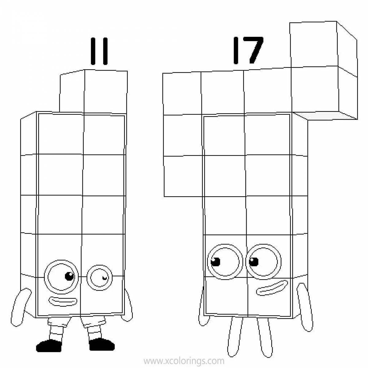 Fun coloring page with numbers