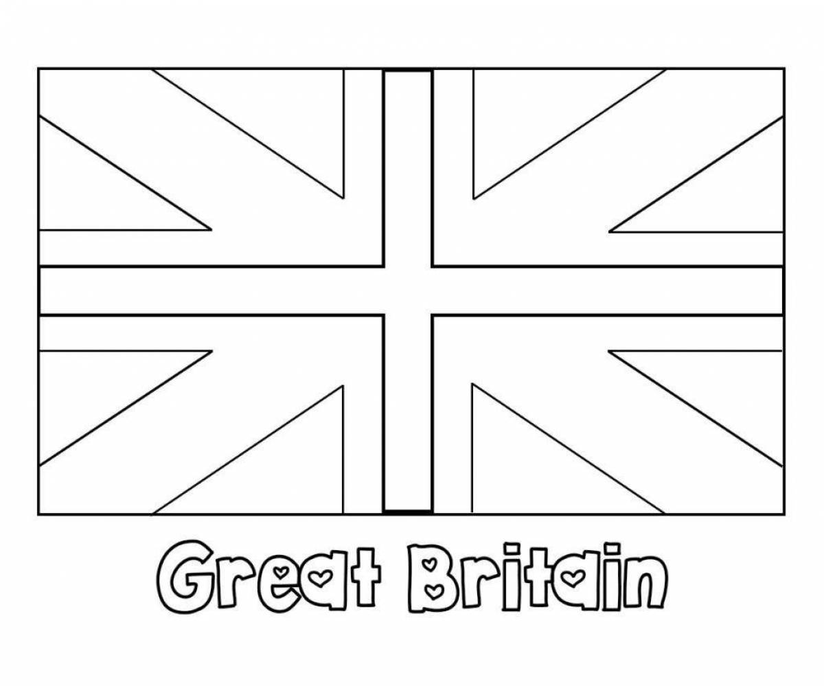 Раскраска королевский флаг великобритании