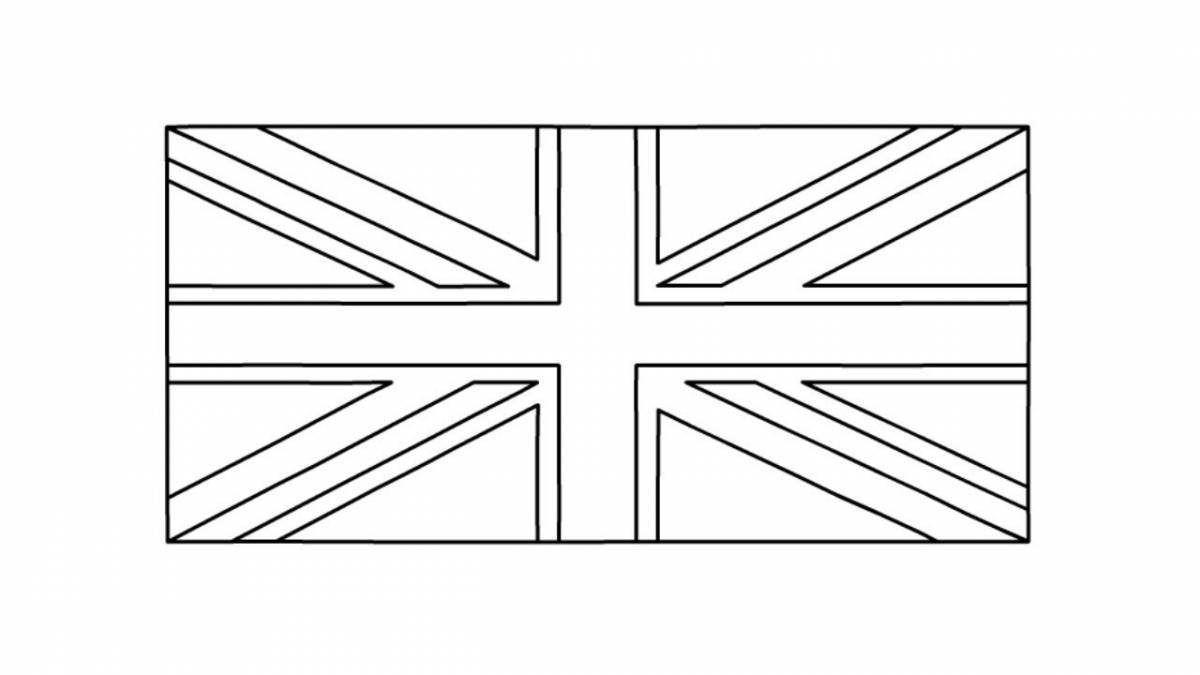 Раскраска великодушный флаг великобритании