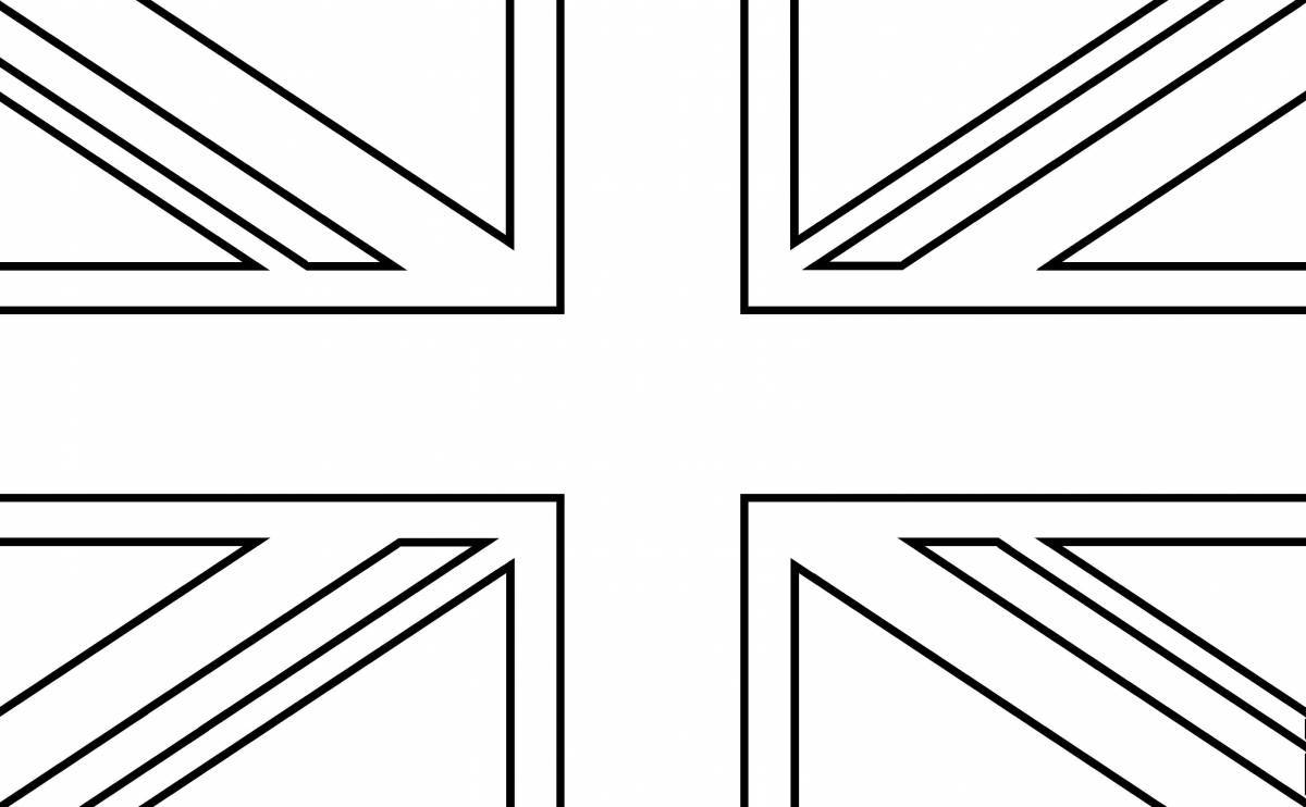 Флаг Британии для раскрашивания
