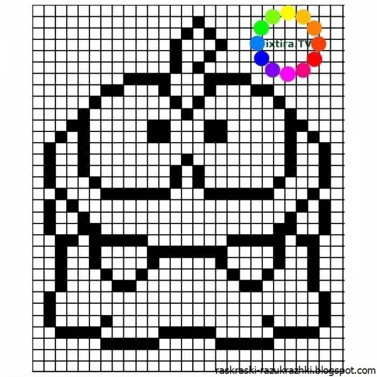 Fun pixel coloring pages