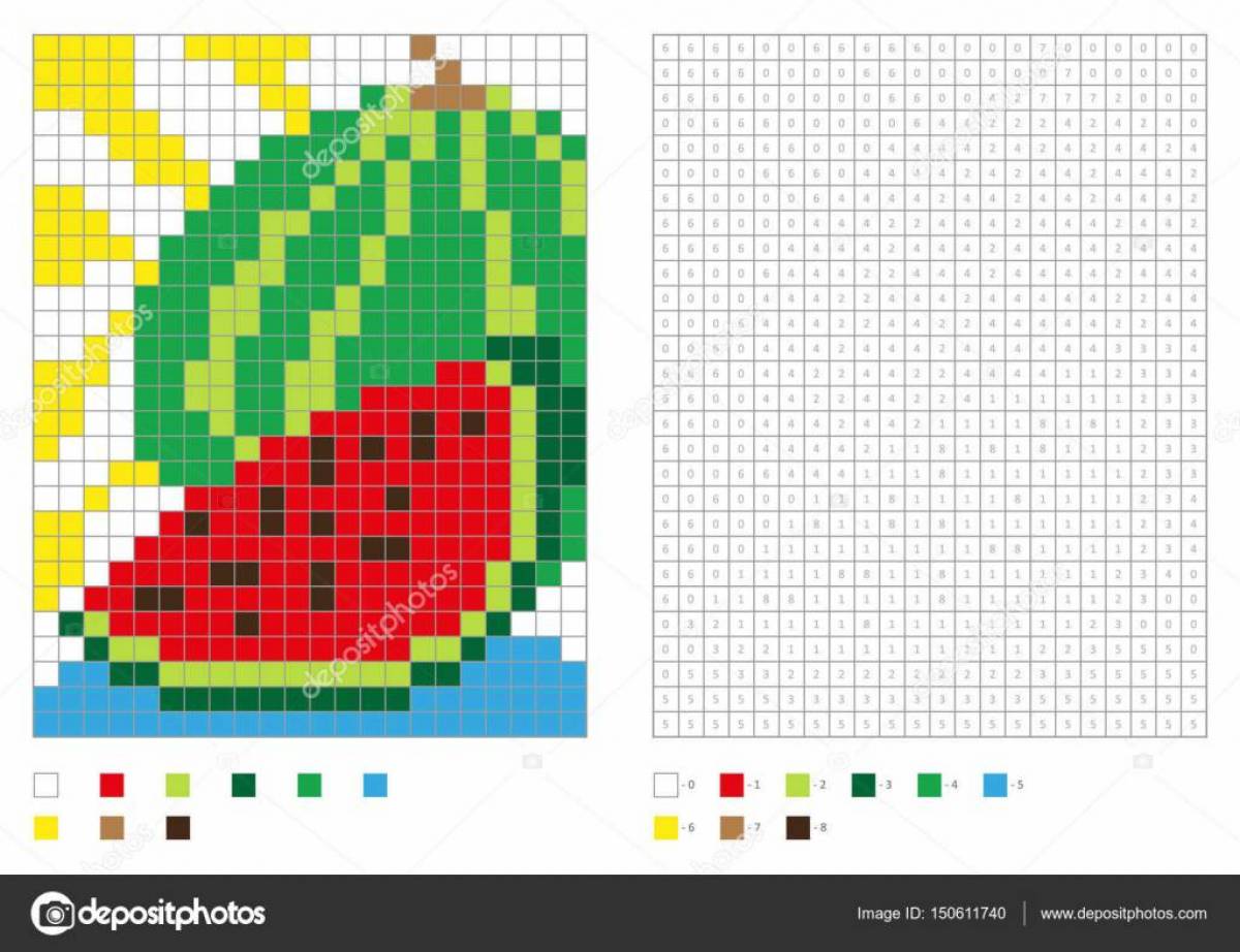 Beautiful coloring page pixels