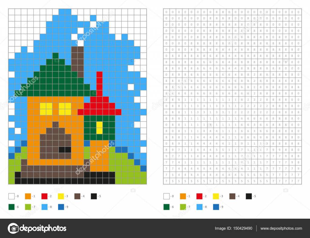 Sweet coloring page pixels