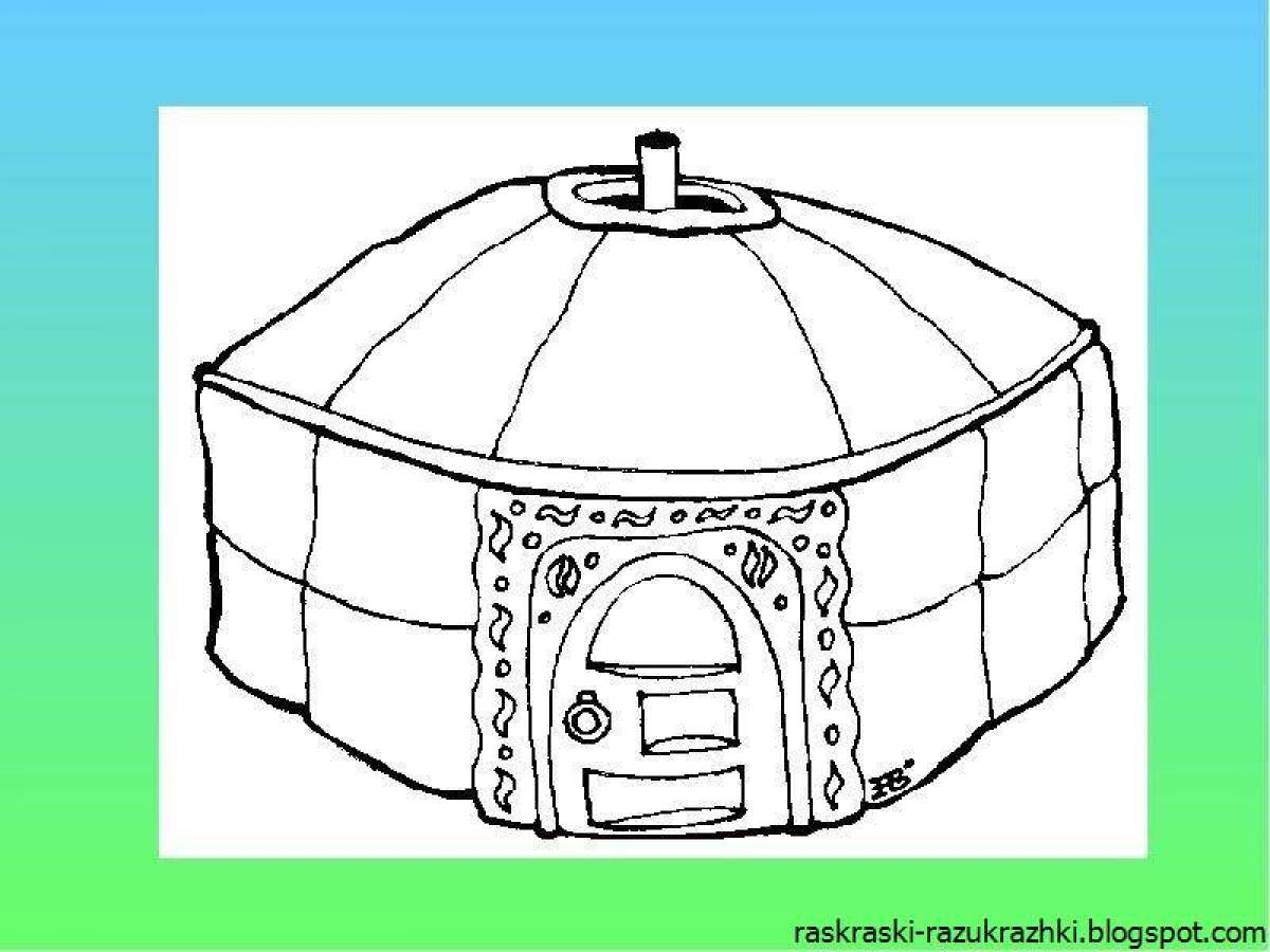 Shining yurt coloring book for kids
