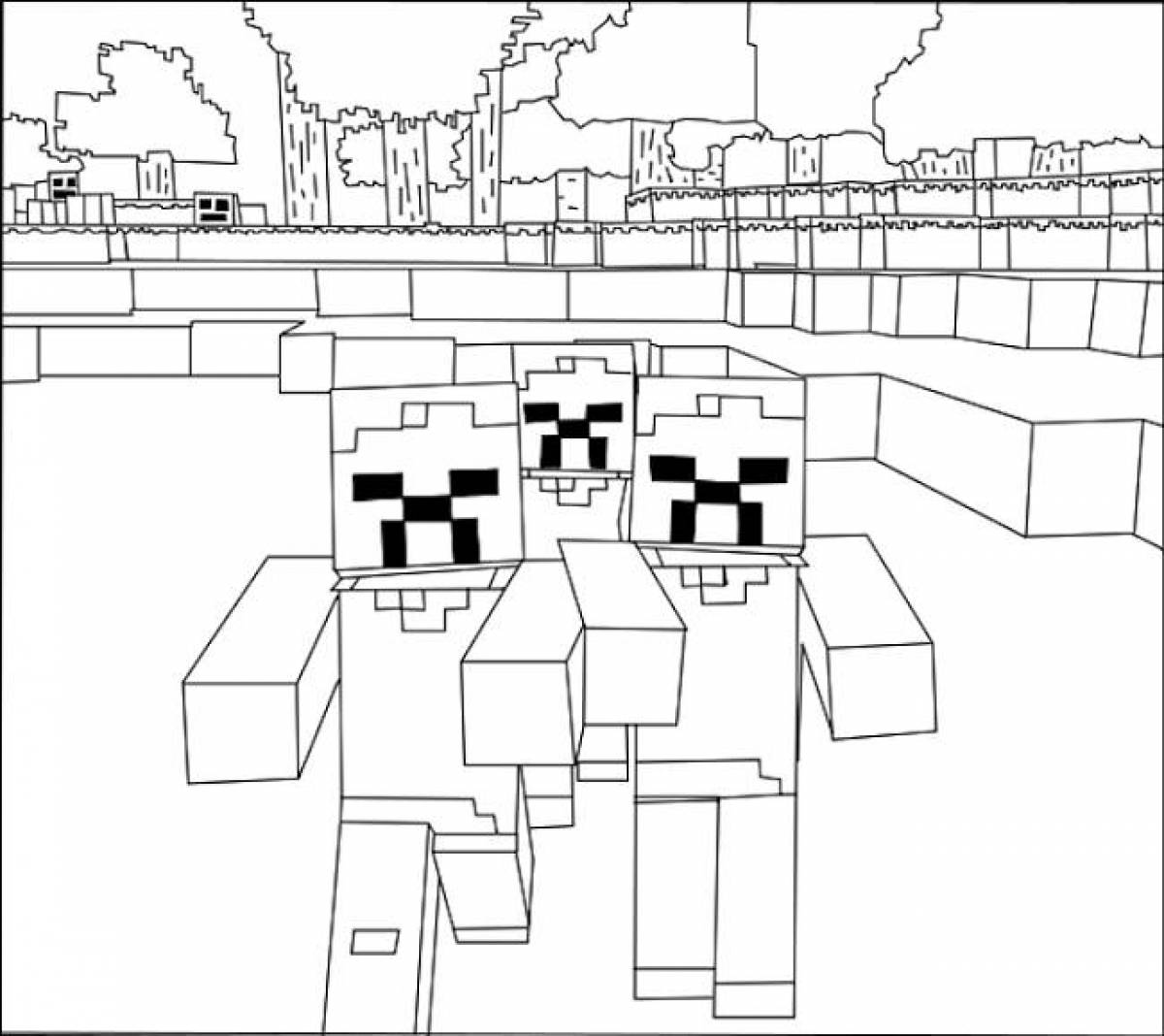 Color minecraft coloring by numbers