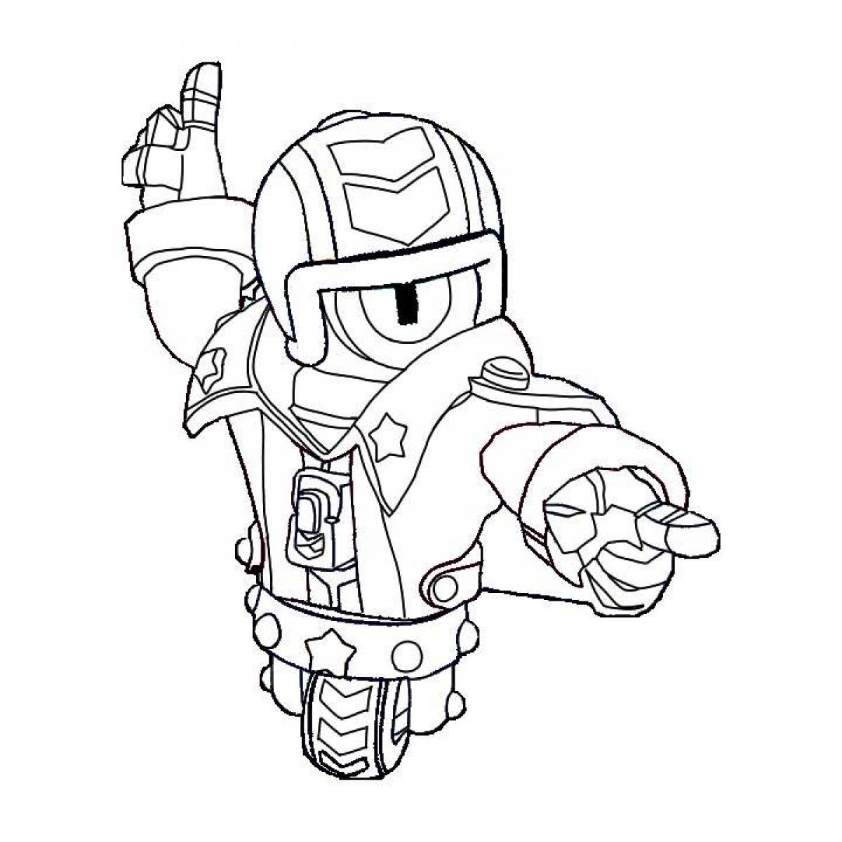 Playful bravo stars buster coloring page