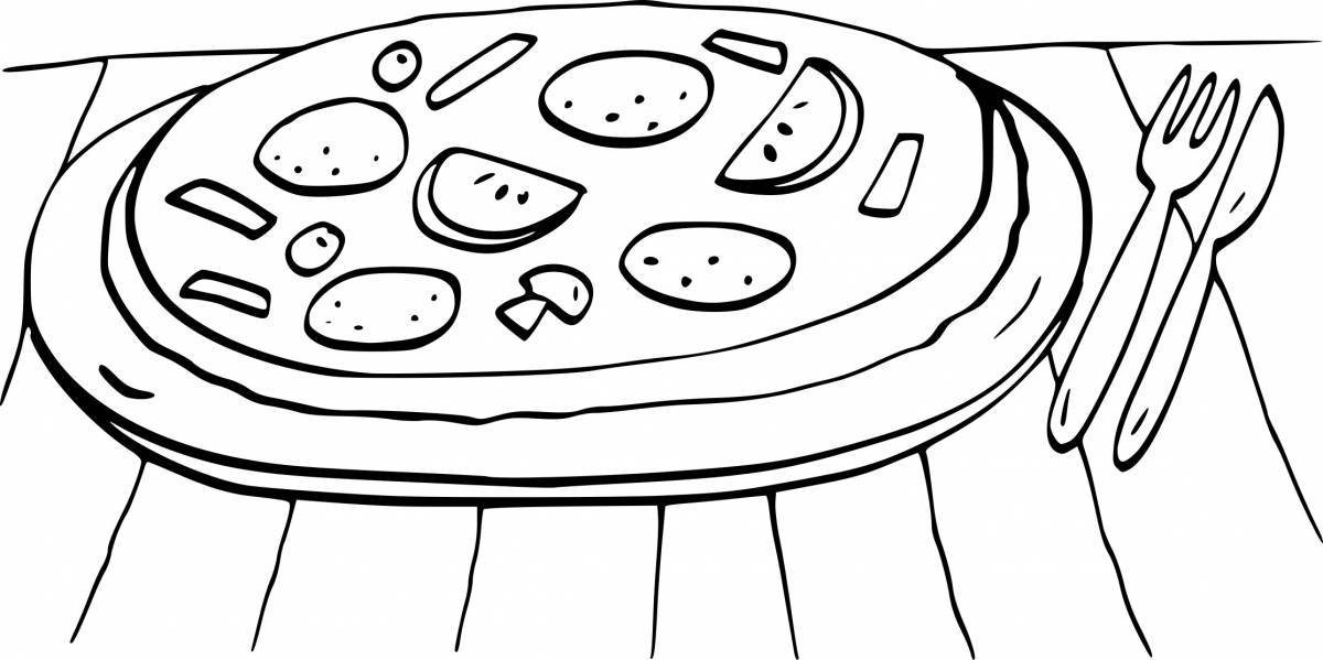 A fun pizza coloring book for kids