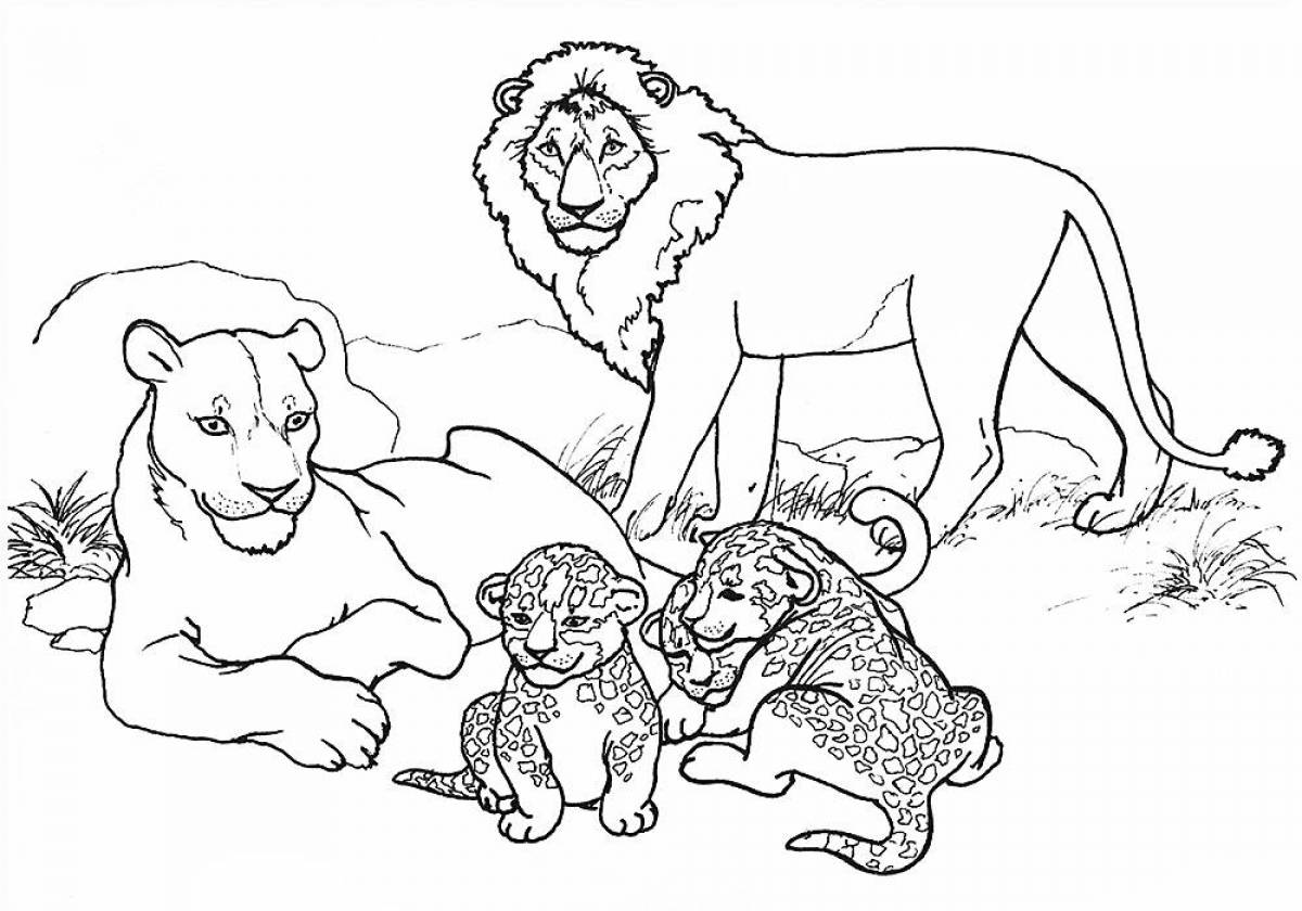 Fancy coloring pages animals and beasts