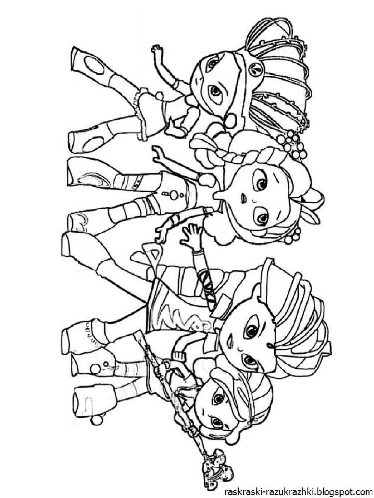 Gorgeous snowball coloring page