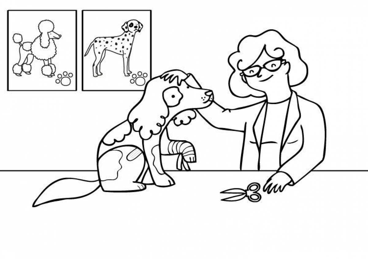 Innovative vet coloring page
