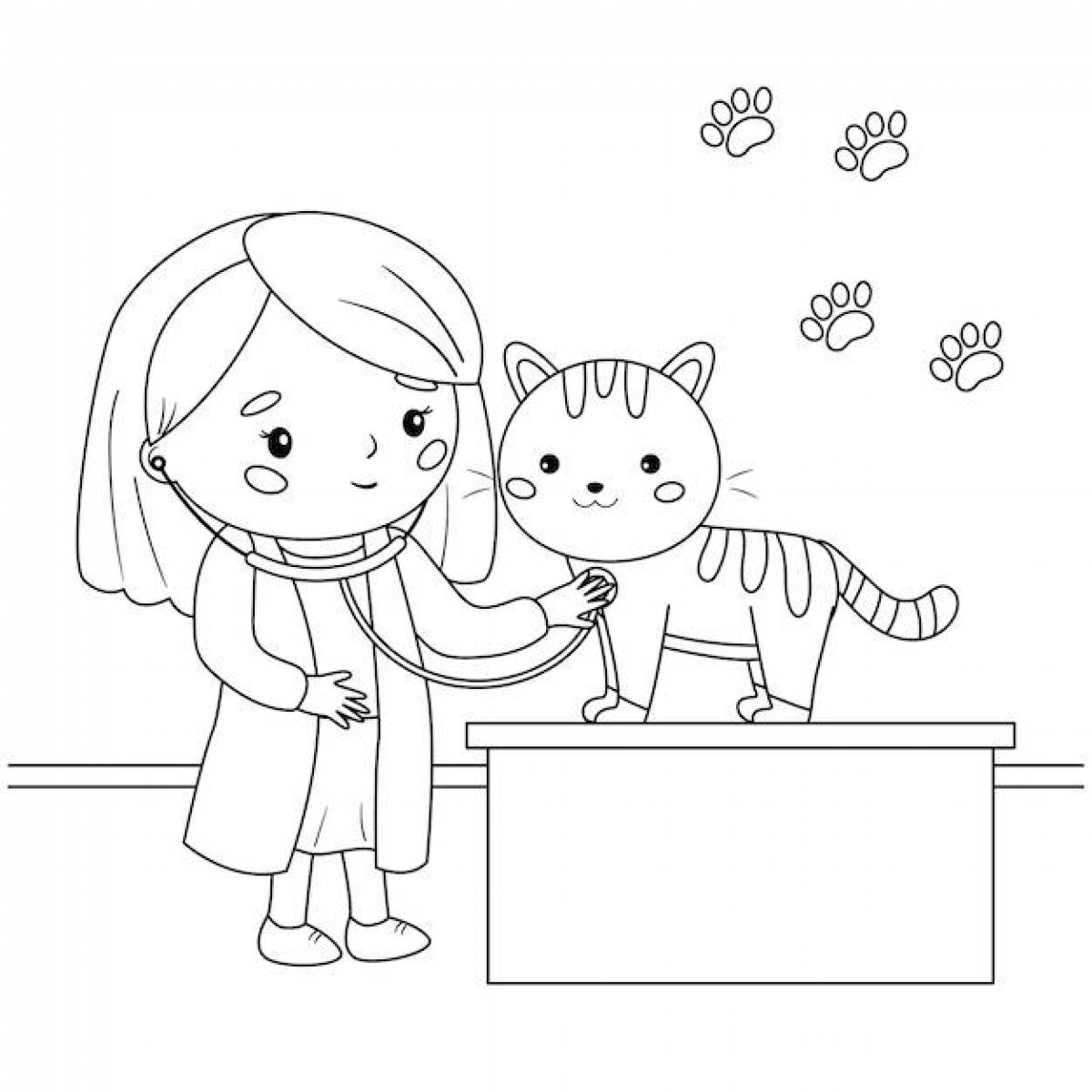 Vet coloring page