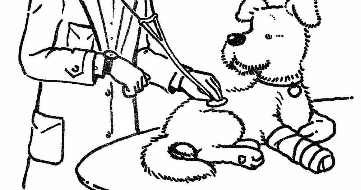 Vet Coloring Page