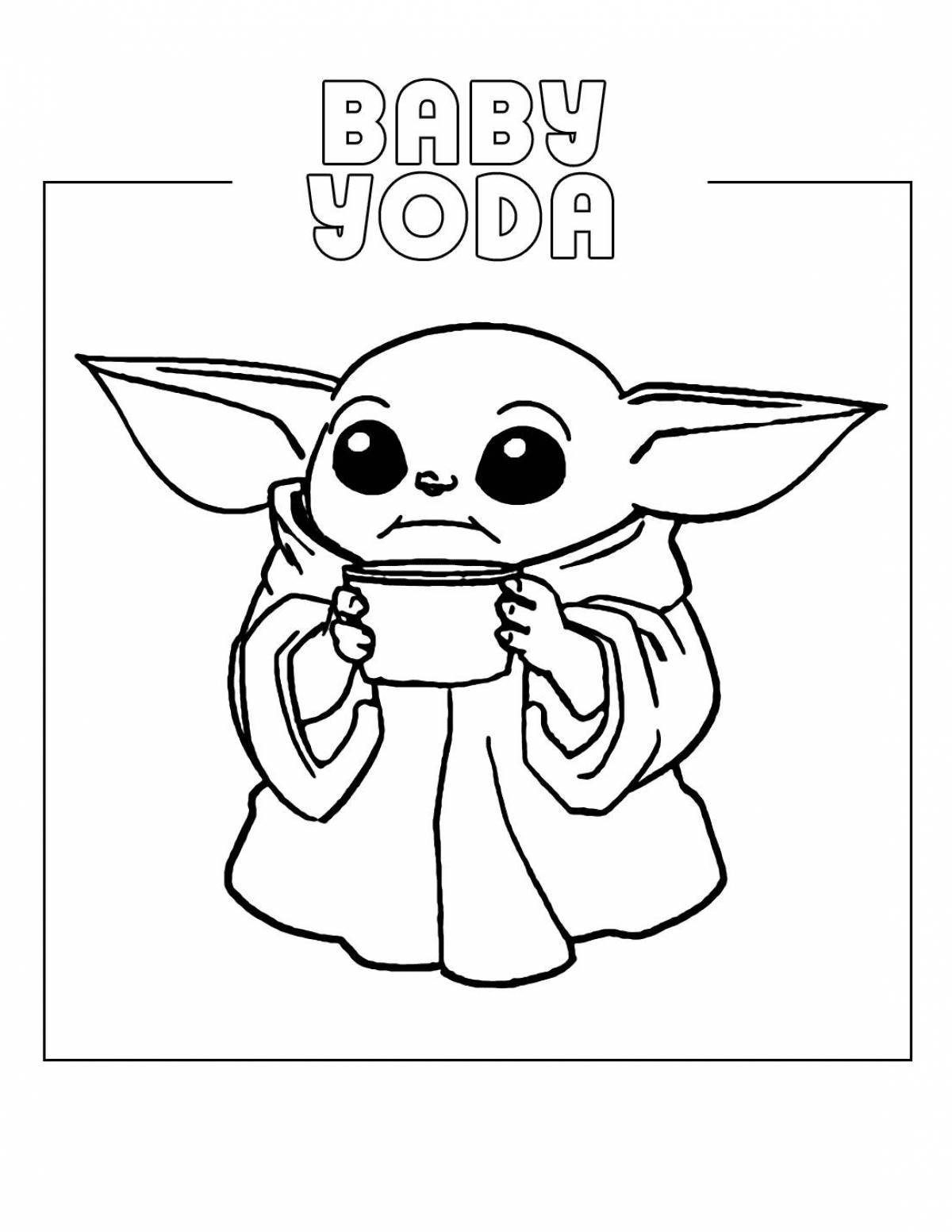 Magic coloring baby yoda