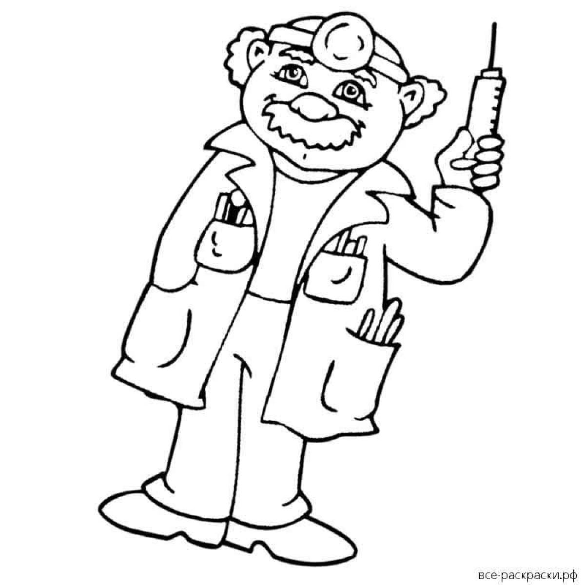 Coloring book magic doctor aibolit