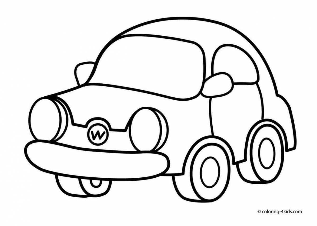 Funny children's cars coloring
