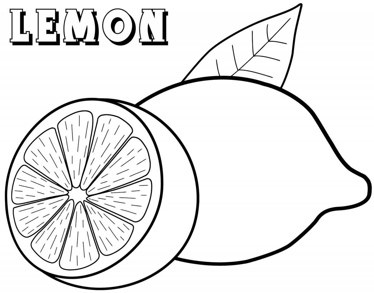 Great lemon coloring book for kids