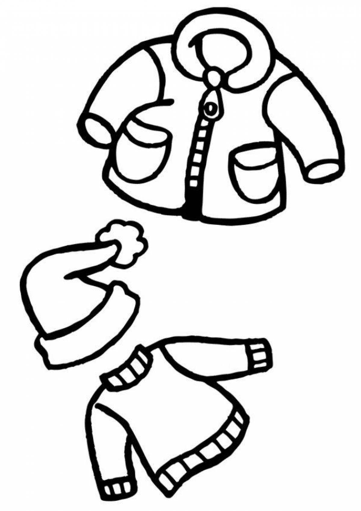 Раскраска «яркая одежда» для детей 5-6 лет