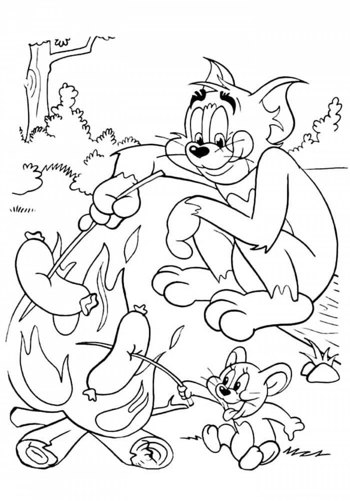 Bright tom and jerry coloring pages for kids