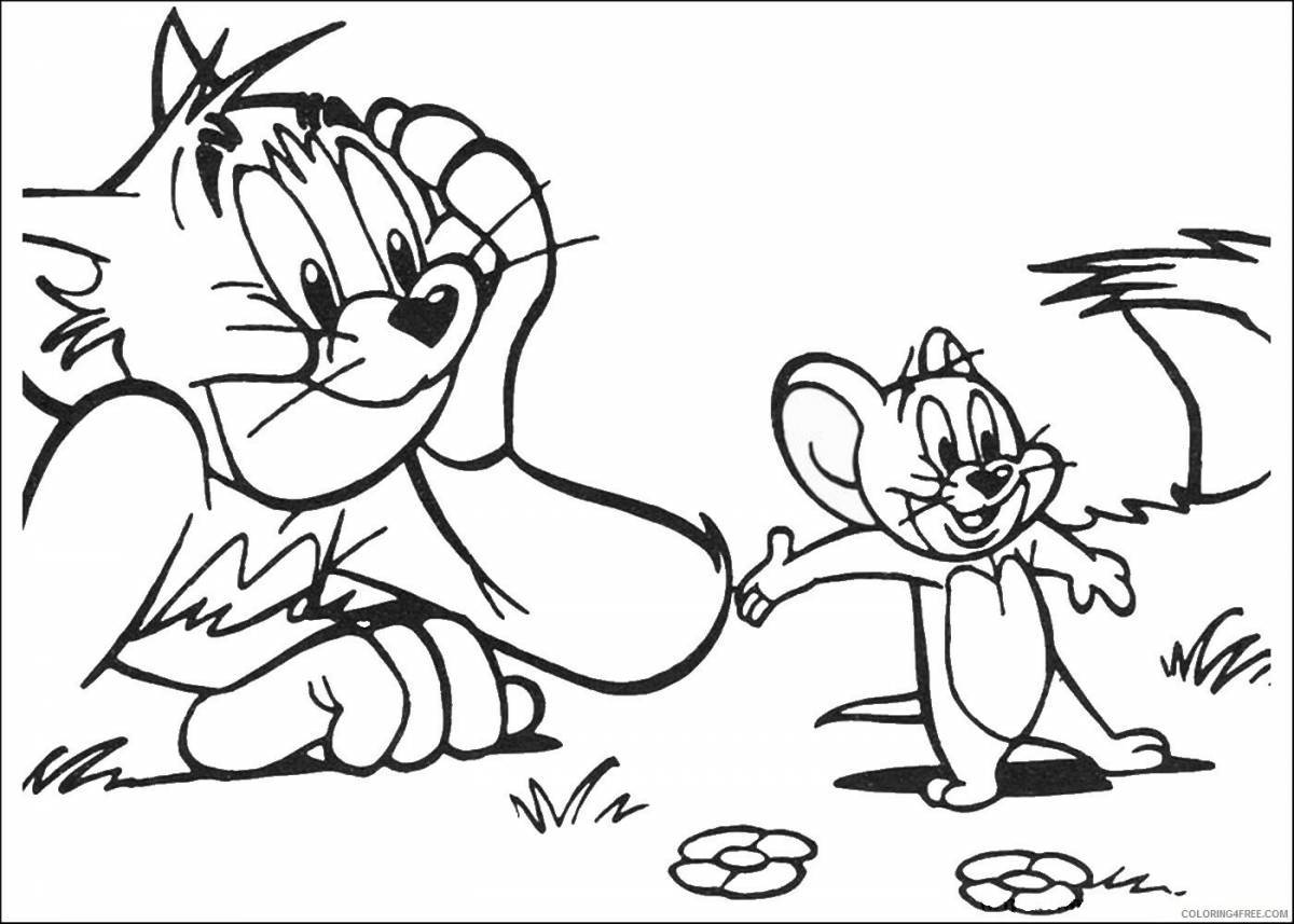Coloring pages tom and jerry for kids