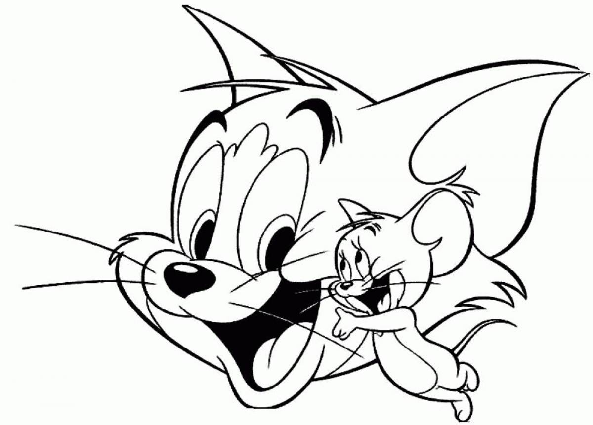 Great tom and jerry coloring pages for kids
