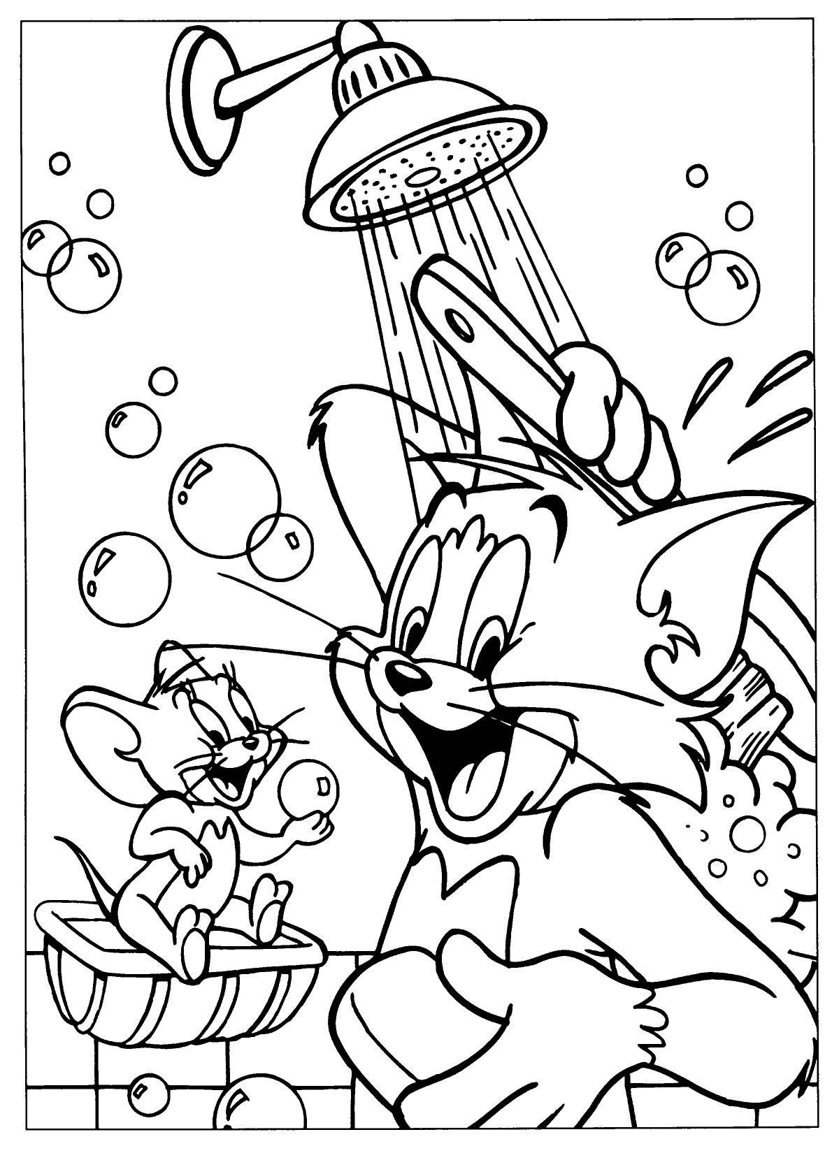 Amazing tom and jerry coloring pages for kids