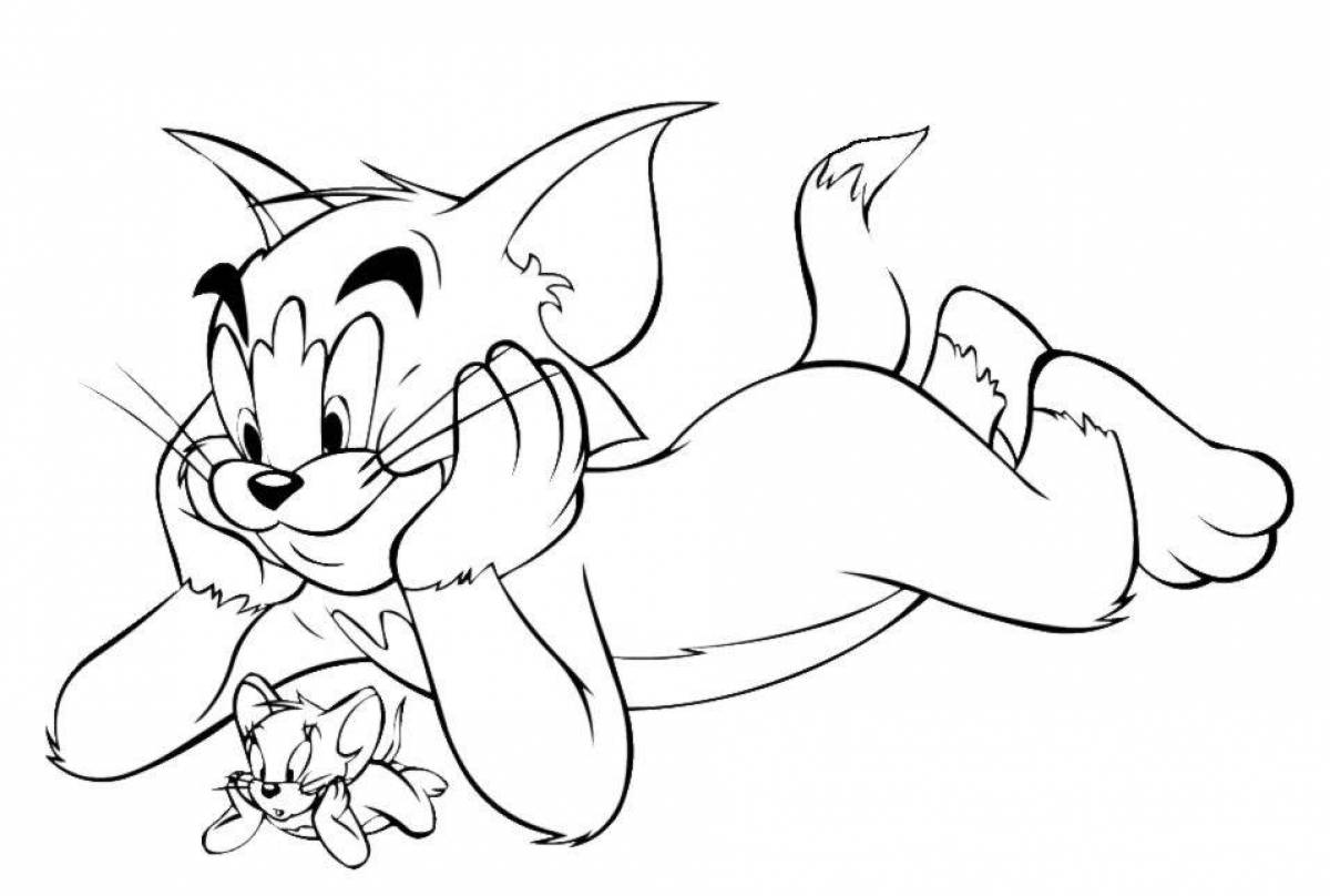 Exquisite tom and jerry coloring book for kids