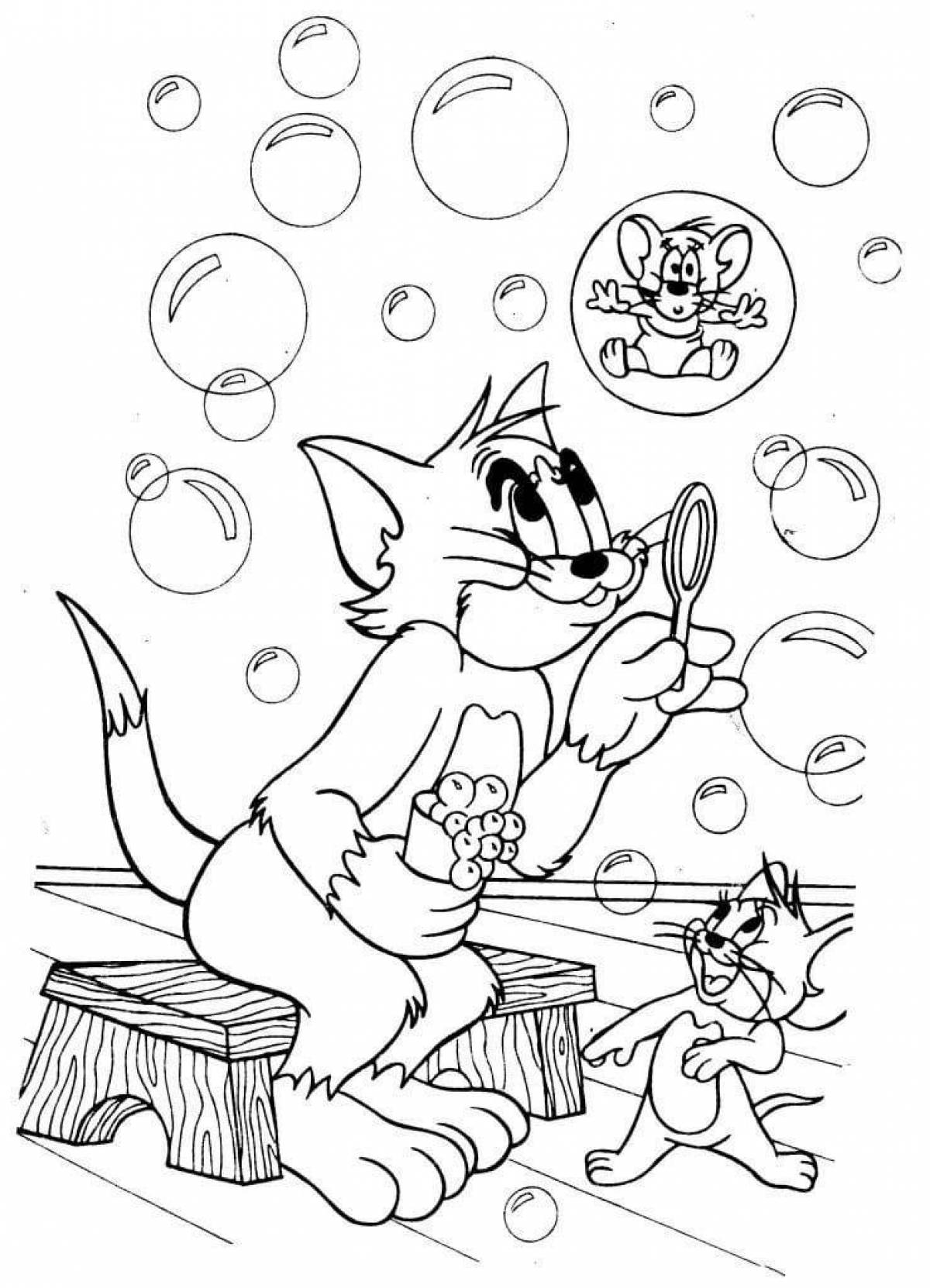 Cute tom and jerry coloring pages for kids
