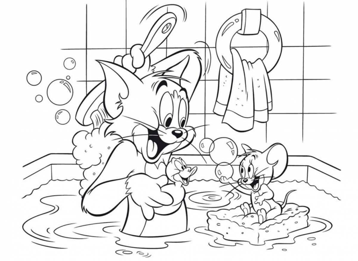 Coloring tom and jerry for kids