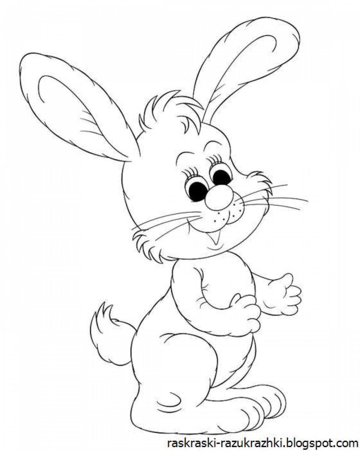 Fabulous rabbit coloring book for kids 3-4 years old