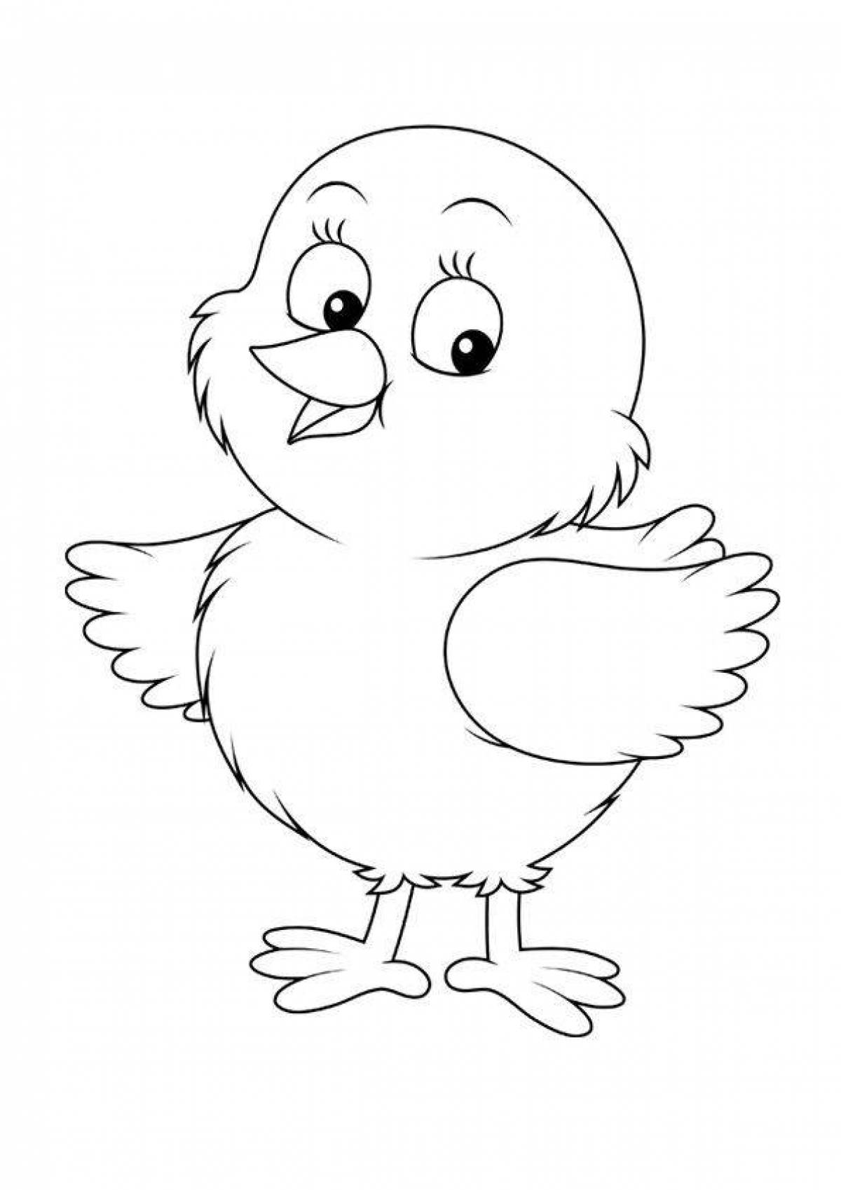 Pretty chick coloring book for 2-3 year olds