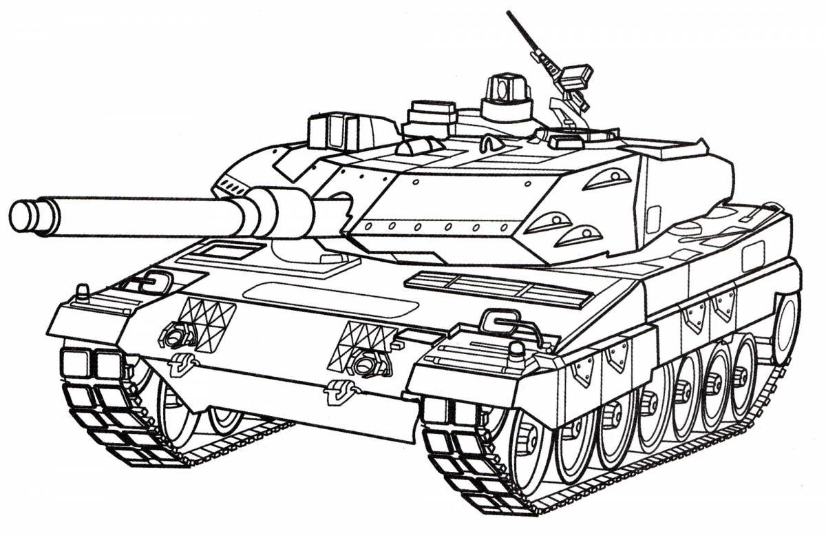 Creative military vehicle coloring pages for 5-6 year olds