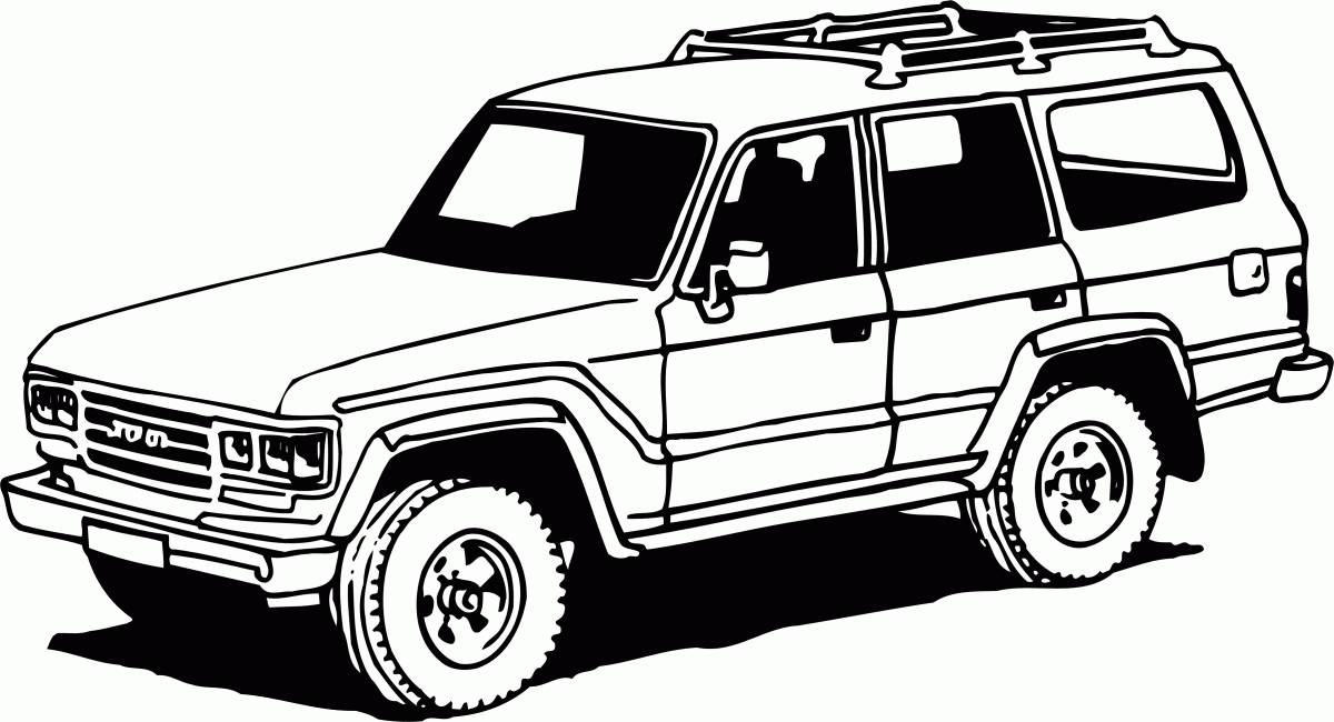 Coloring page dazzling SUV