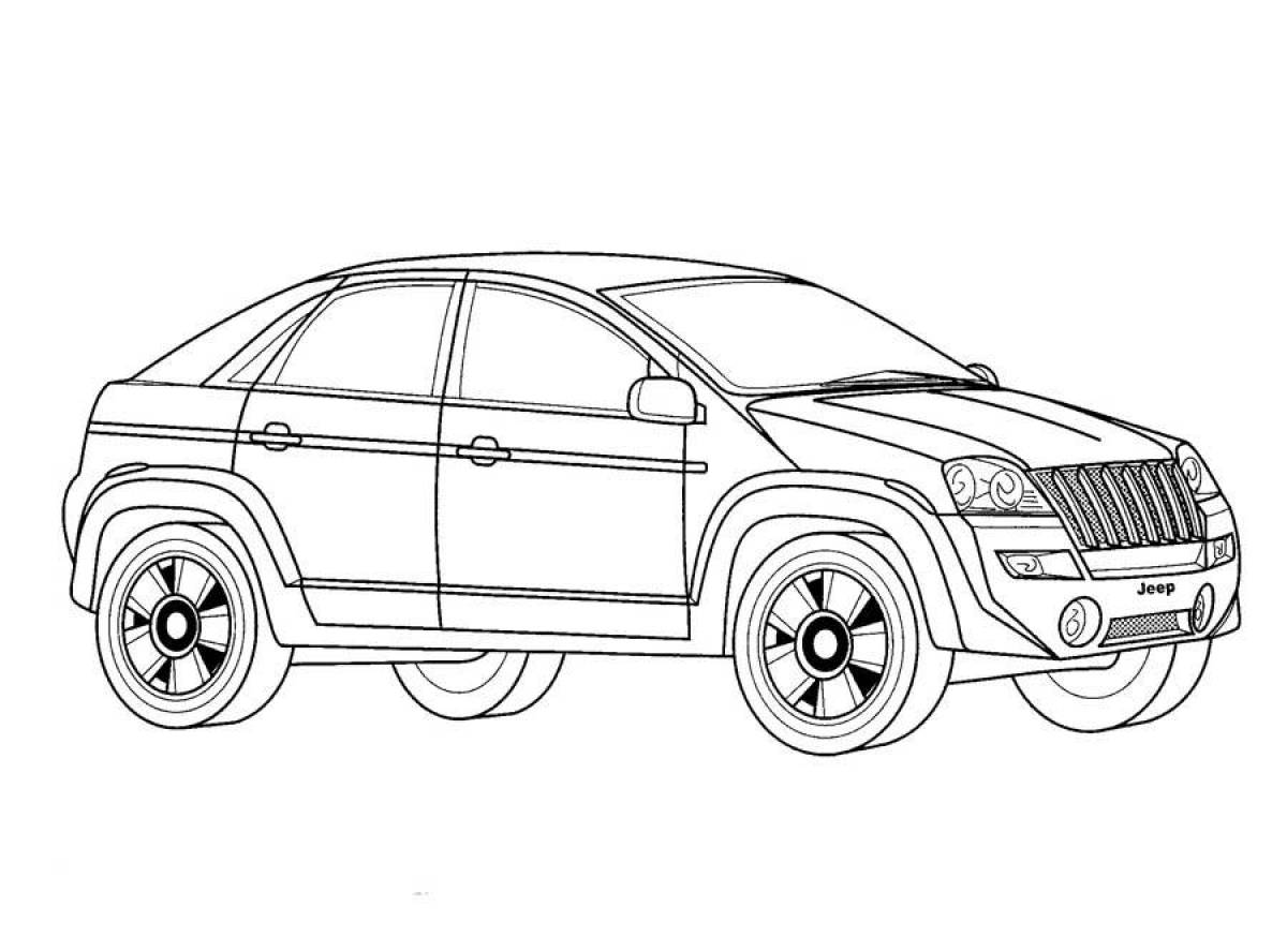 Charming SUV coloring book